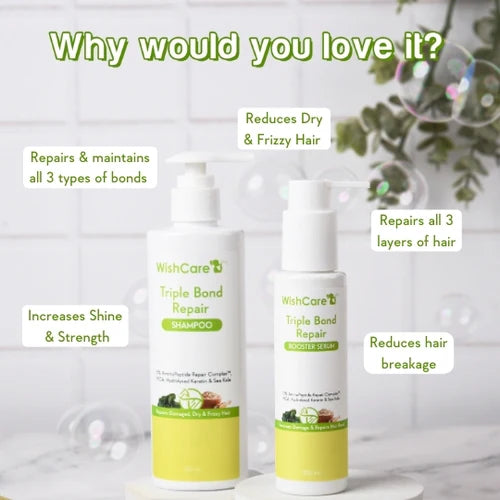 WishCare Anti-Frizz Triple Bond Repair Hair Combo