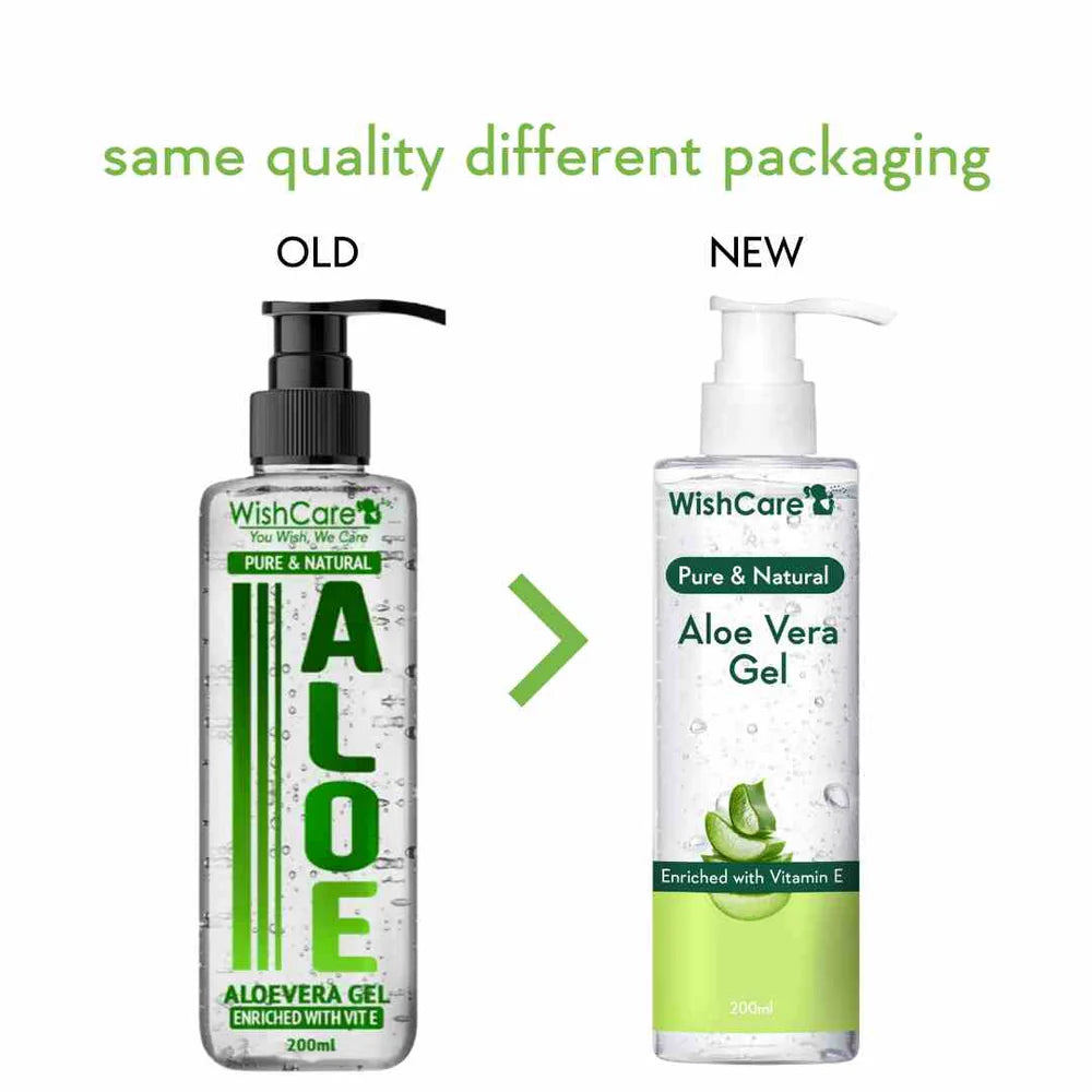 WishCare Pure Aloe Vera Gel with Vitamin E- 200gm