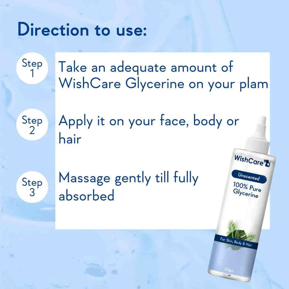 WishCare Pure & Unscented Vegetable Glycerine - 250 gm