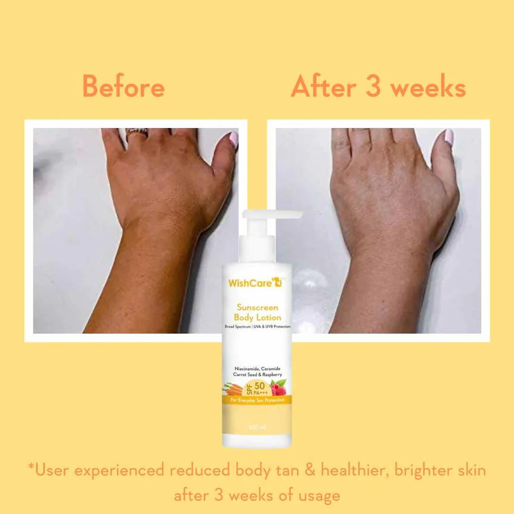 WishCare SPF 50 Sunscreen Body Lotion PA+++ 200 ML