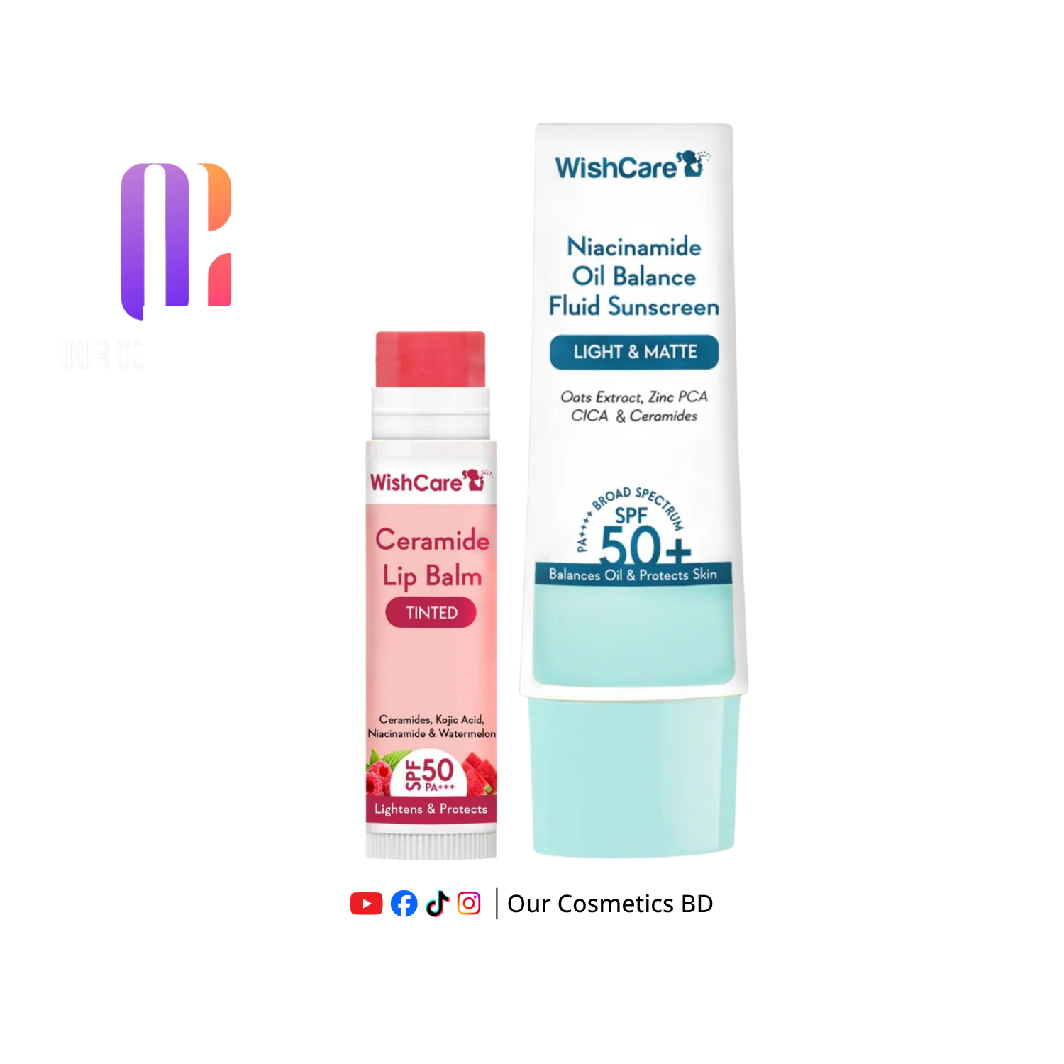 Wishcare Sunscreen Duo For Face & Lips Combo