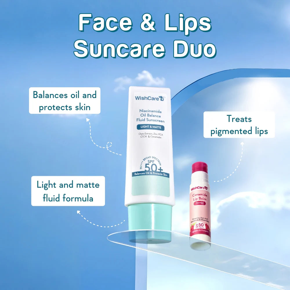 Wishcare Sunscreen Duo For Face & Lips Combo
