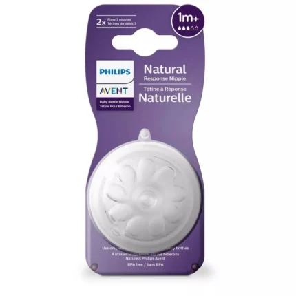 Philips Avent Natural Response Baby Bottle Nipple Flow 3 1M+ 2-Pack