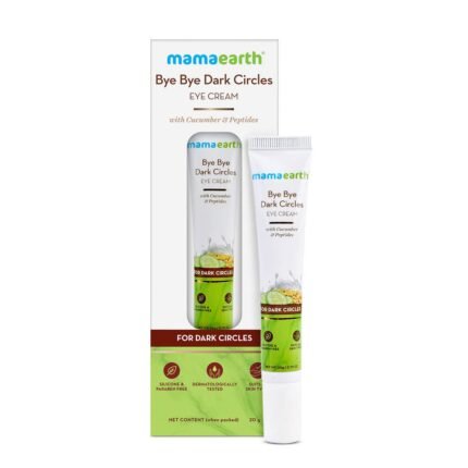Mamaearth bye bye dark circles eye cream with cucumber & peptides for dark circles – 20ml