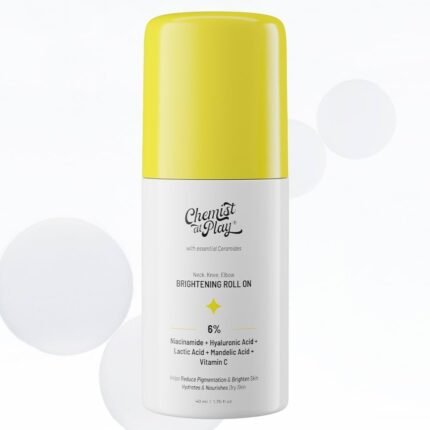 Chemist at Play Underarm Female Roll-On With 5% AHA, Lactic Acid & 1% Mandelic Acid 40Ml And Brightening Roll On 40Ml