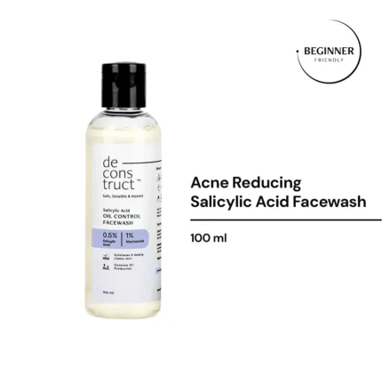 De Construction Salicylic Acid Oil Control Face Wash For Oily Skin - 0.5% Salicylic acid and 1% Niacinamide