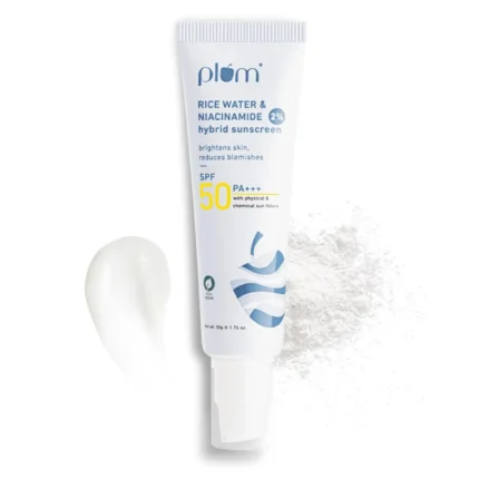 Plum Rice Water & 2% Niacinamide SPF 50 PA+++ Hybrid Sunscreen