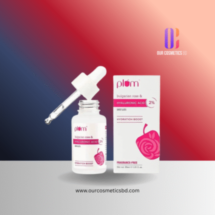Plum 2% Hyaluronic Acid Fragrance Free Face Serum with Bulgarian Rose 30 ml
