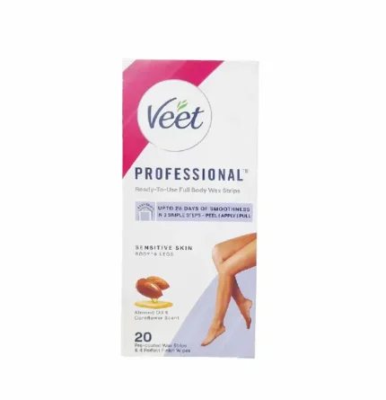 Veet Wax Strips Hair Removal for Sensitive Skin - 20 strips