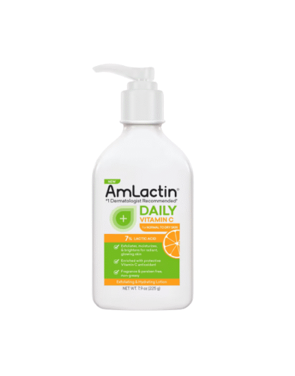 Amlactin Daily Vitamin C Lotion with 7% Lactic Acid AHA 225g